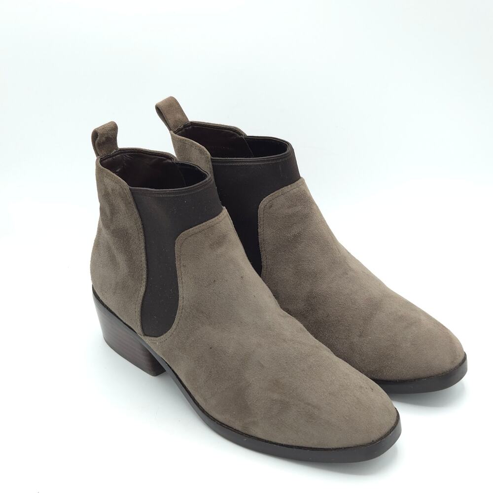 Cole Haan Womens Osteen Boot Chelsea Bootie Biege  Suede Block Heel size 8.5 - Picture 2 of 9